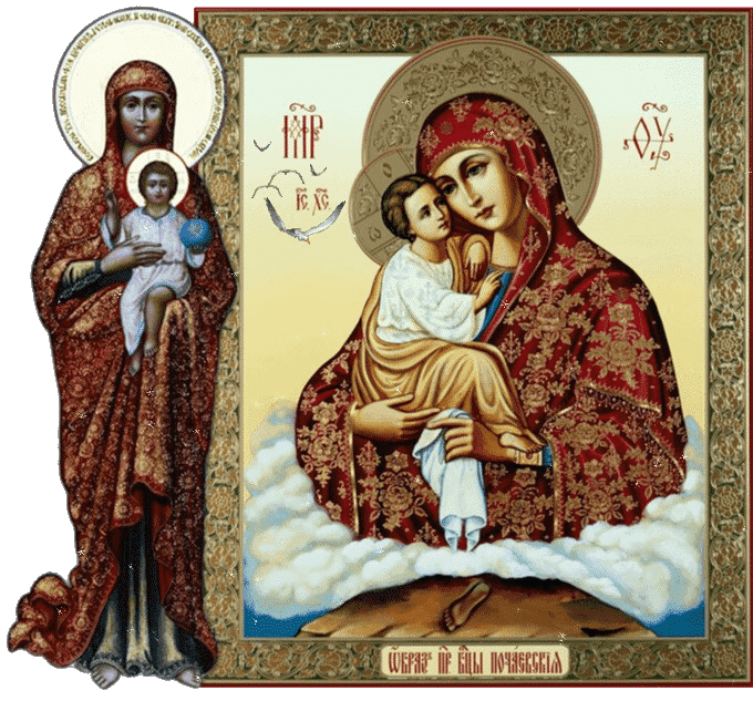 Почаевская икона Божией Матери: фото, описание, значение, в чем помогает